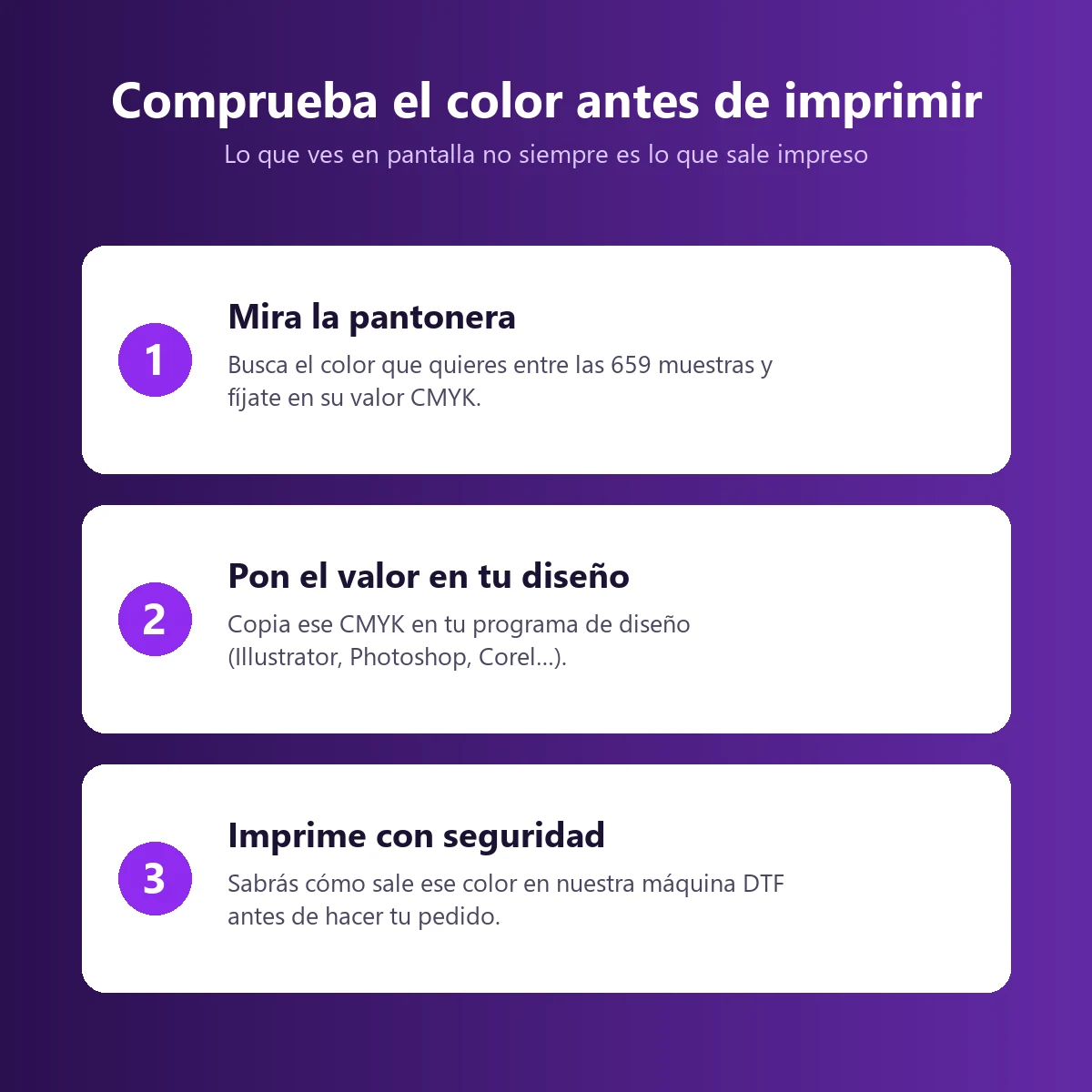 Pantonera DTF CMYK (55 × 100 cm) - Imagen 3