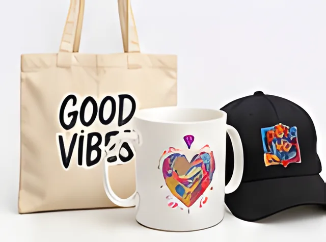 Bolsa, taza y gorra personalizadas
